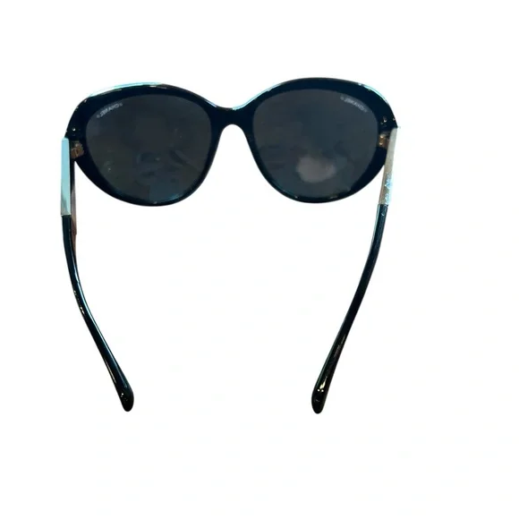 CHANEL 5269 CC Logo Oversized Cat-Eye Sunglasses Black & Silver - Picture 8 of 13